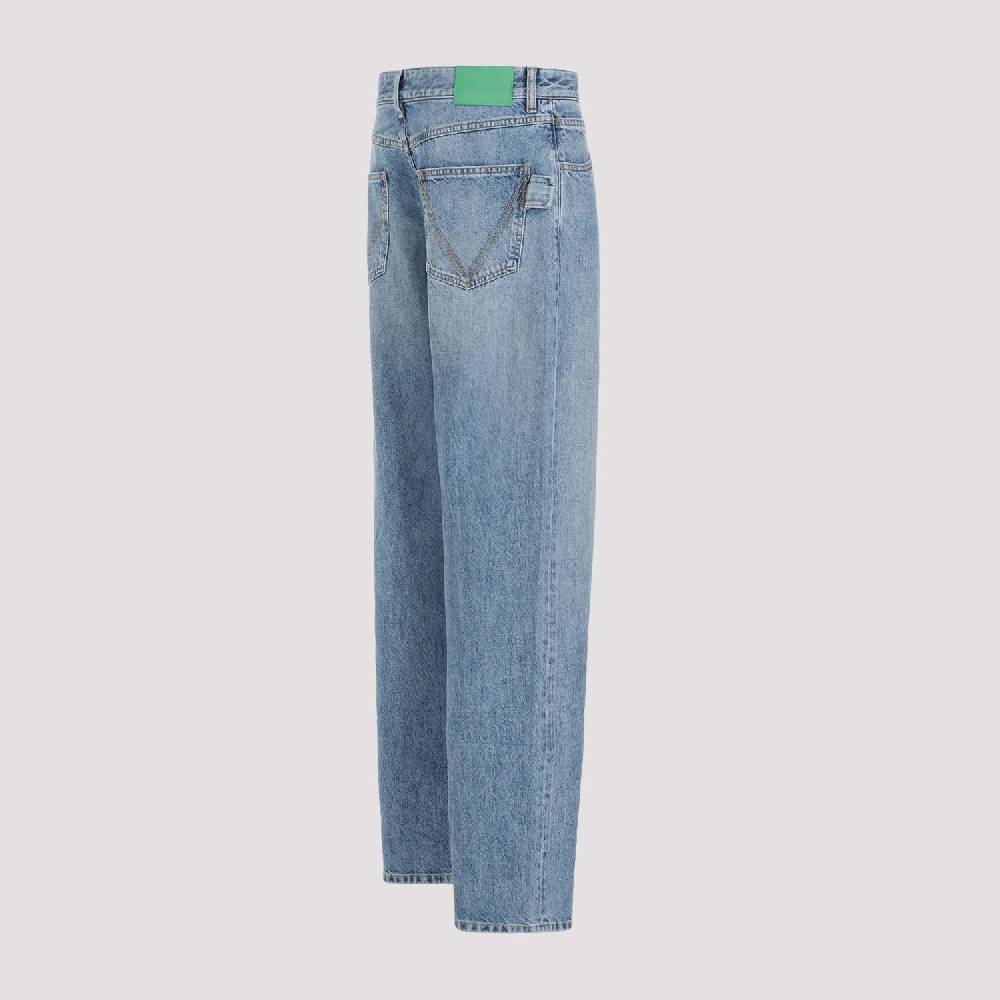 BOTTEGA VENETA  Jeans Dritti in Cotone Blu Medio Uomo Bottega Veneta Nuovo