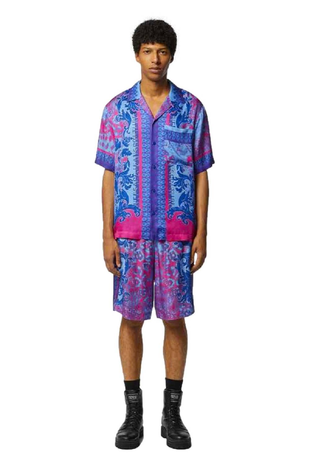 VERSACE JEANS COUTURE  Camicia Uomo Multicolore in Viscosa Versace Jeans Couture Pezzi Unici