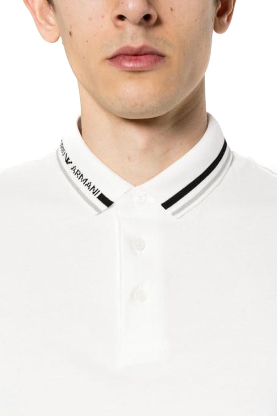 EMPORIO ARMANI  T-Shirt Emporio Armani da Uomo in Cotone Avorio Consegna Veloce