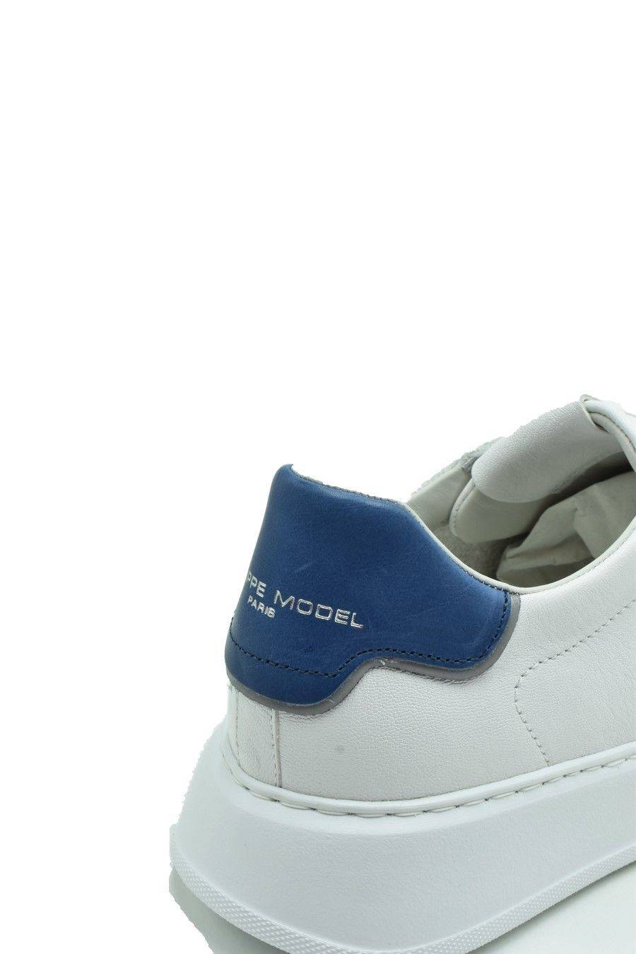 PHILIPPE MODEL  Sneakers Philippe Model Uomo in Pelle Bianca BTLUWX13 Promozione Limitata