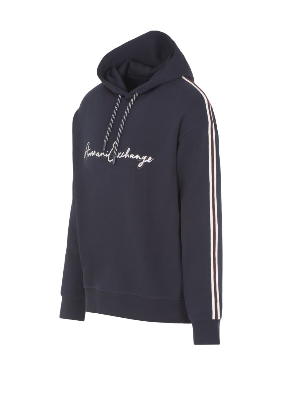 ARMANI EXCHANGE  Felpa con Cappuccio in Cotone Blu - Armani Exchange Uomo Fino Al -60%