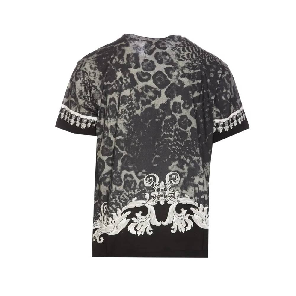 VERSACE JEANS COUTURE  T-Shirt Nera in Cotone Versace Jeans Couture Uomo Shopping Online