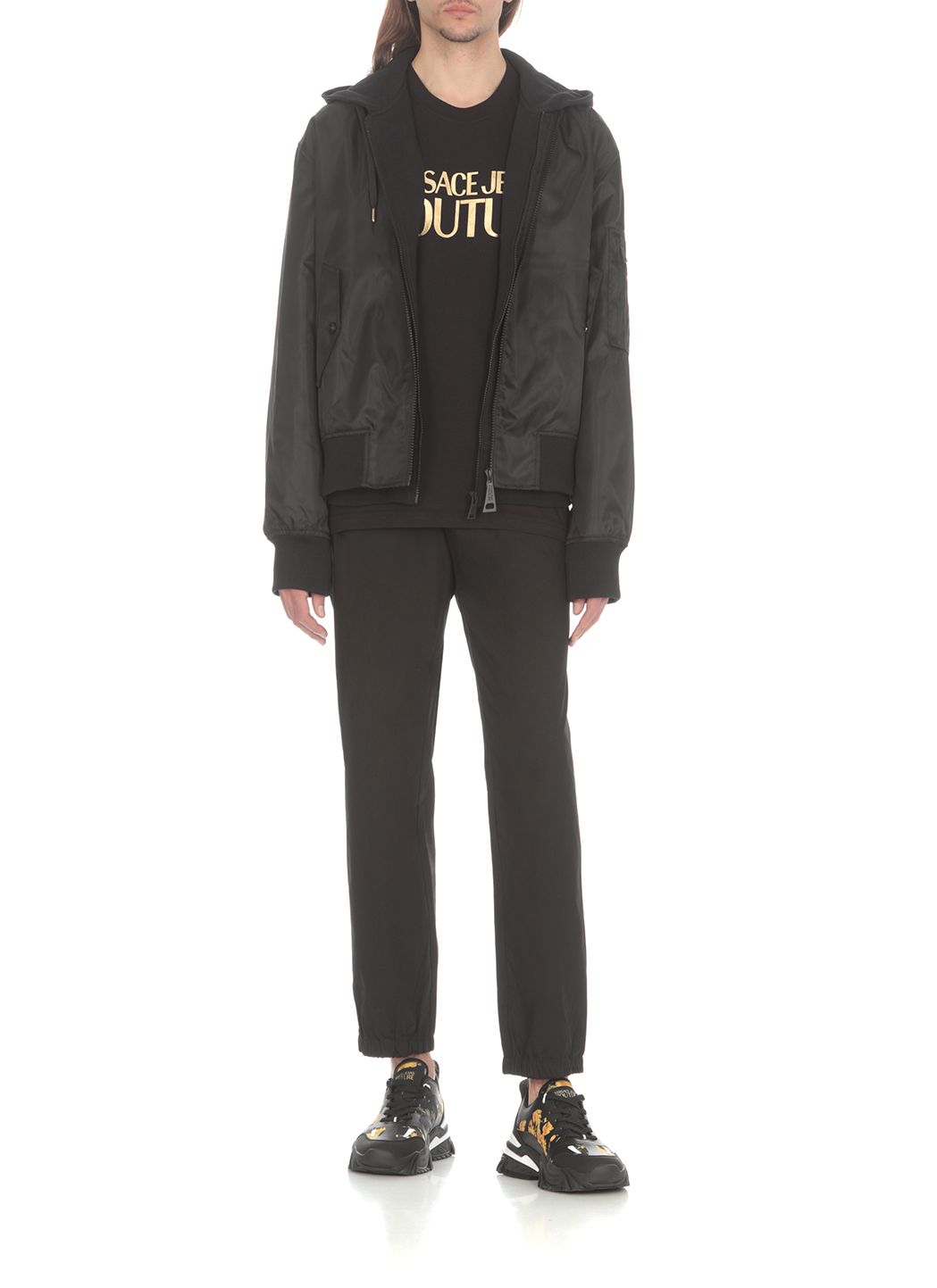 VERSACE JEANS COUTURE  Felpa Versace Jeans Couture in Cotone Nero Uomo Affare Del Giorno