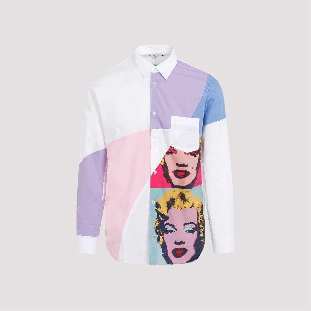 COMME DES GARÇONS SHIRT  Camicia Poplin Patchwork Andy Warhol da Uomo Comme des Garçons Sconto