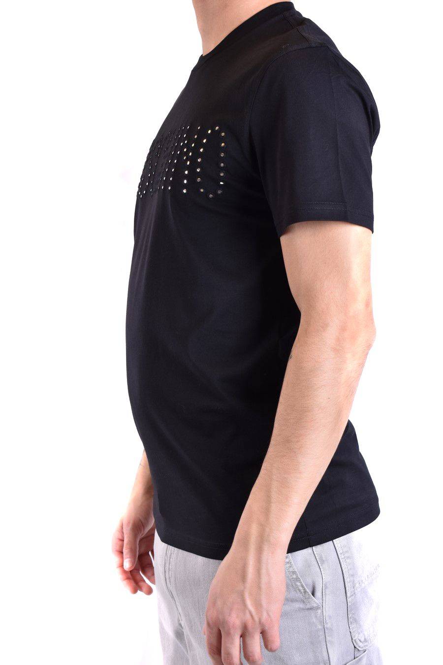 MOSCHINO  T-Shirt Classica in Cotone Nero Moschino Uomo Saldi Di Fabbrica