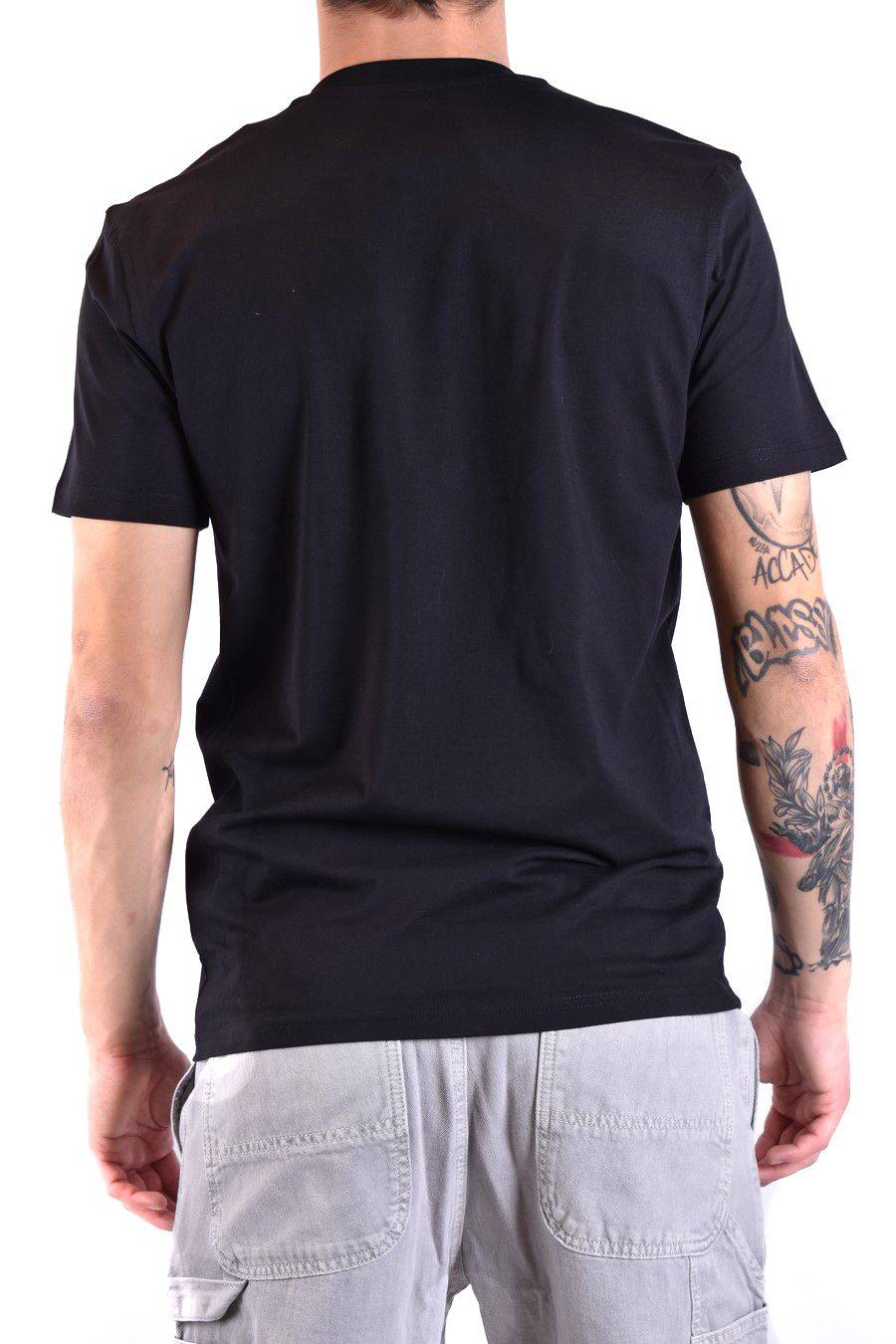 MOSCHINO  T-Shirt Classica in Cotone Nero Moschino Uomo Saldi Di Fabbrica
