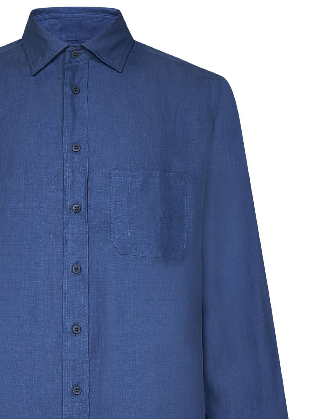 SEASE  Camicia Classica SEASE Blu Reale in Lino da Uomo Italia
