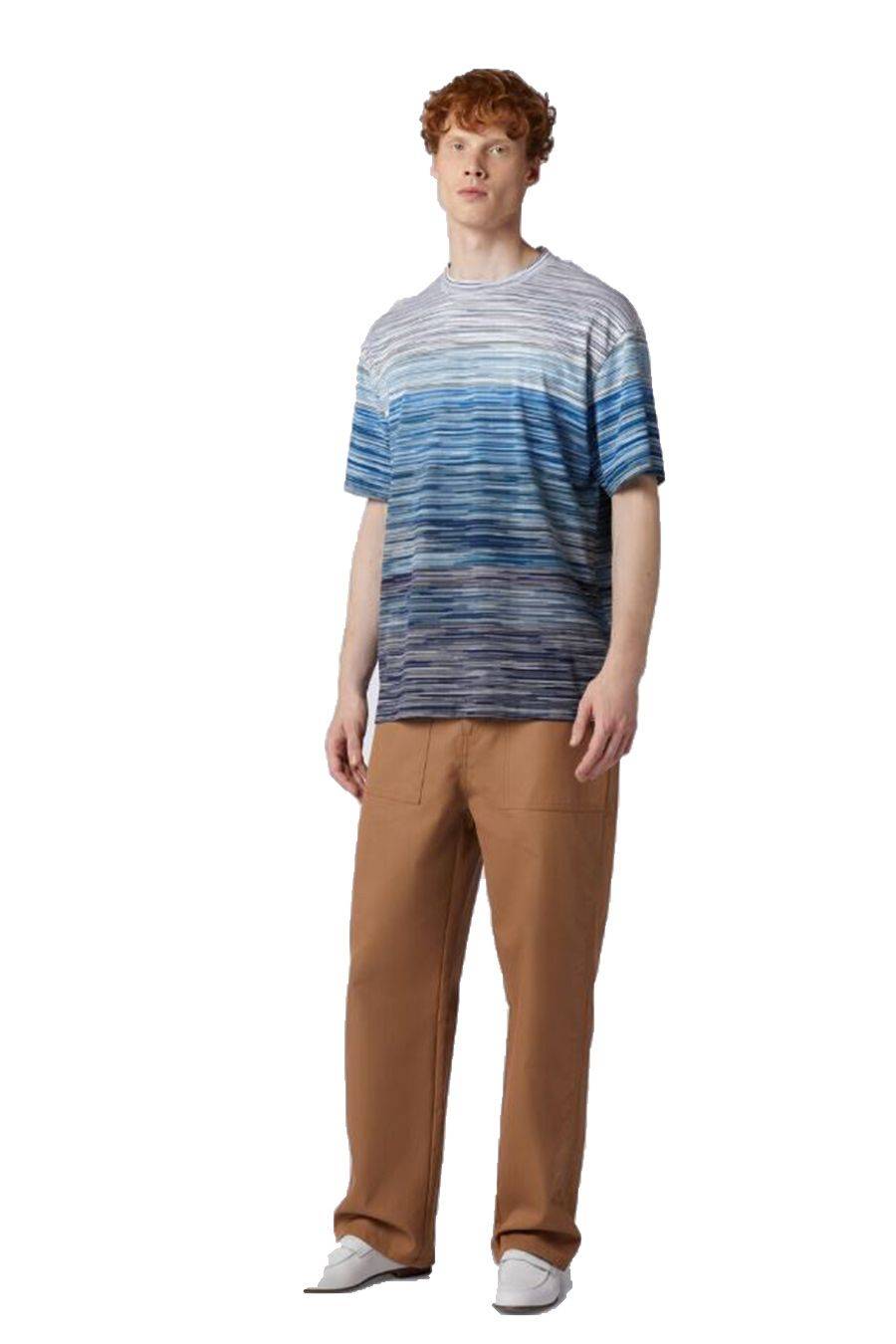 MISSONI  T-Shirt Cotone Blu Uomo Missoni Soddisfazione Garantita