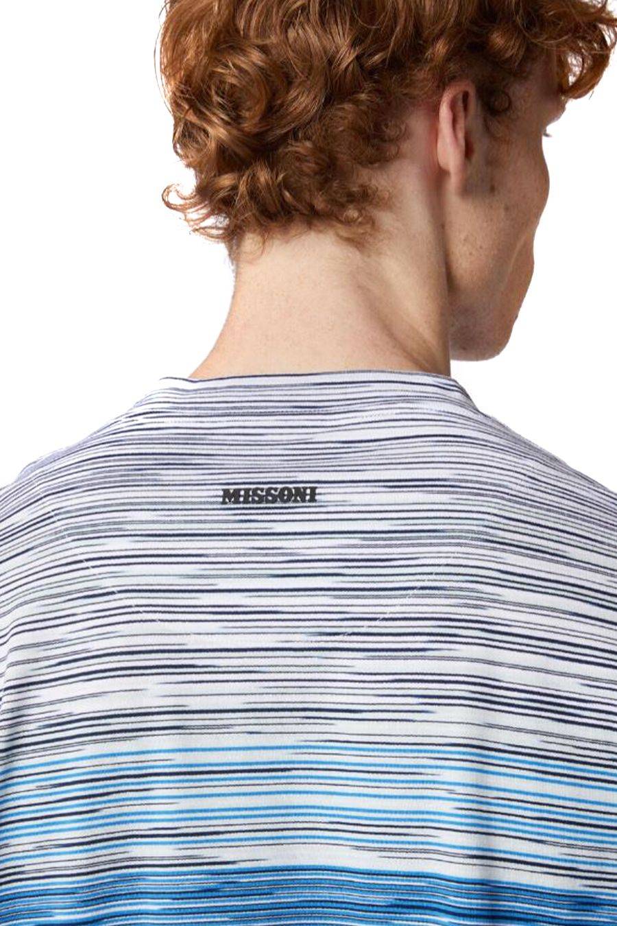 MISSONI  T-Shirt Cotone Blu Uomo Missoni Soddisfazione Garantita