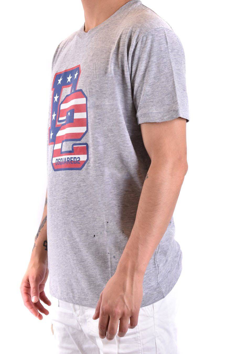 DSQUARED2  Polo Grigia in Cotone Uomo DSQUARED2 Acquista Ora