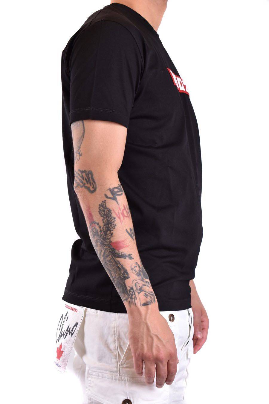 DSQUARED2  T-Shirt Nera in Cotone DSQUARED2 S74GD1223 Promozione Limitata