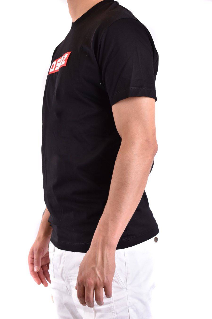 DSQUARED2  T-Shirt Nera in Cotone DSQUARED2 S74GD1223 Promozione Limitata