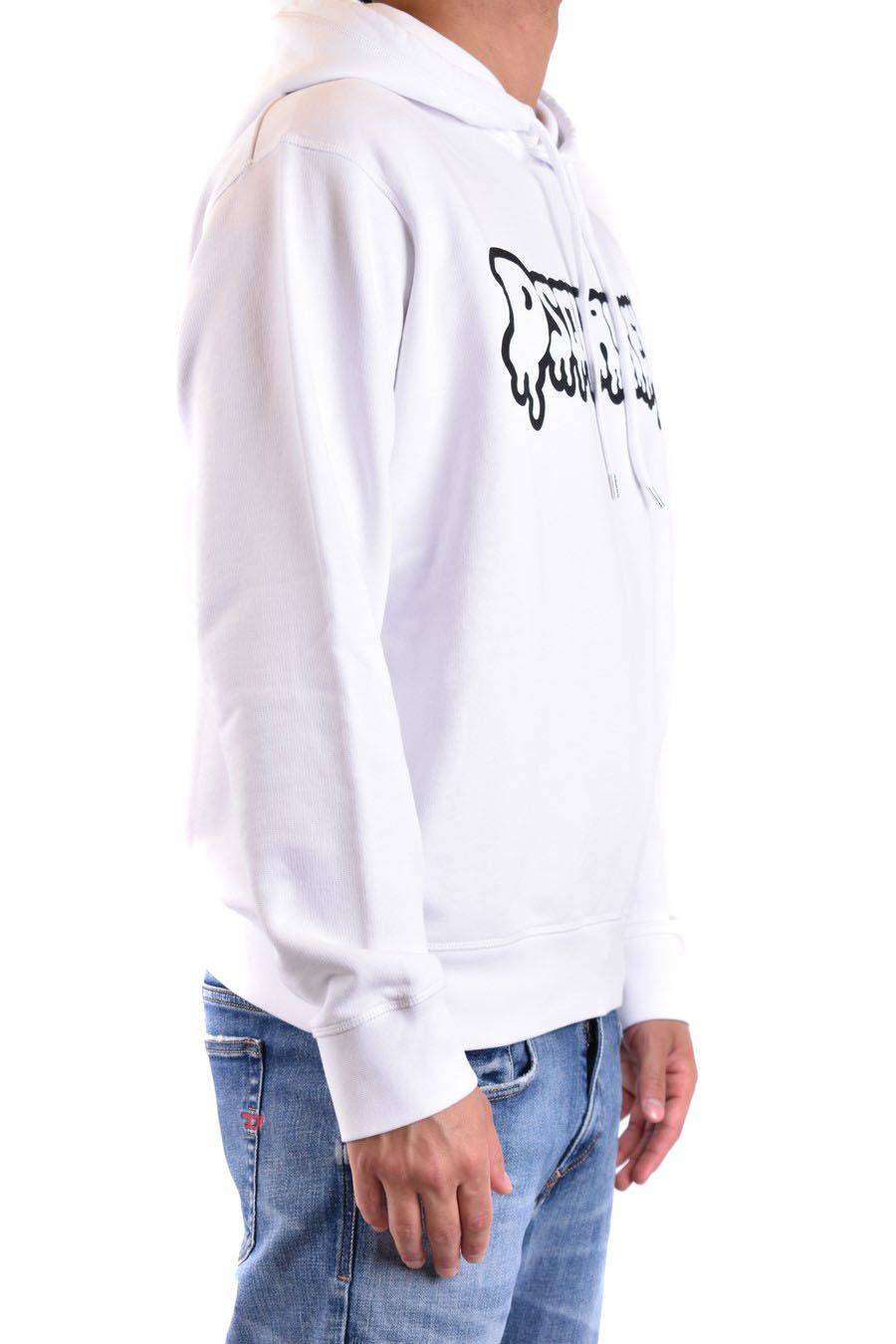 DSQUARED2  Felpa di Cotone Bianca da Uomo DSQUARED2 S74GU0754 Fino Al -60%