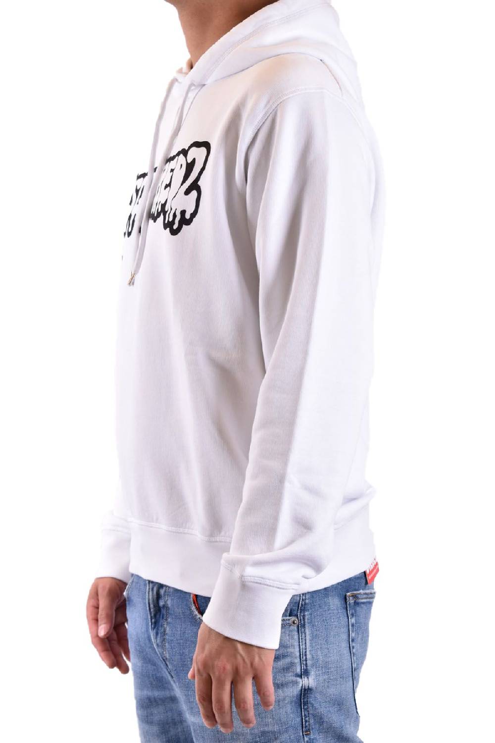 DSQUARED2  Felpa di Cotone Bianca da Uomo DSQUARED2 S74GU0754 Fino Al -60%
