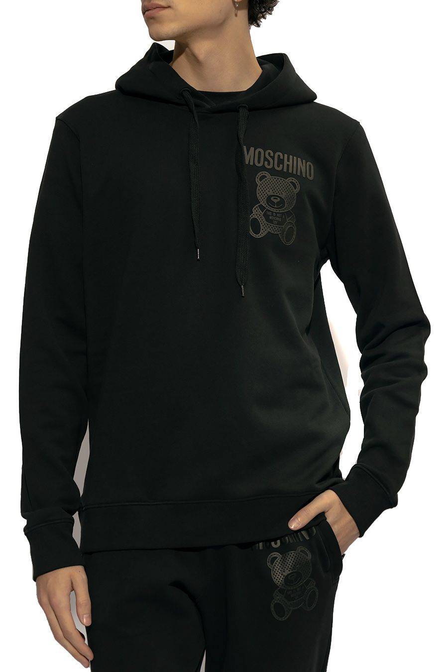 MOSCHINO  Felpa di Cotone Nero Uomo Moschino V1727 Shopping Online