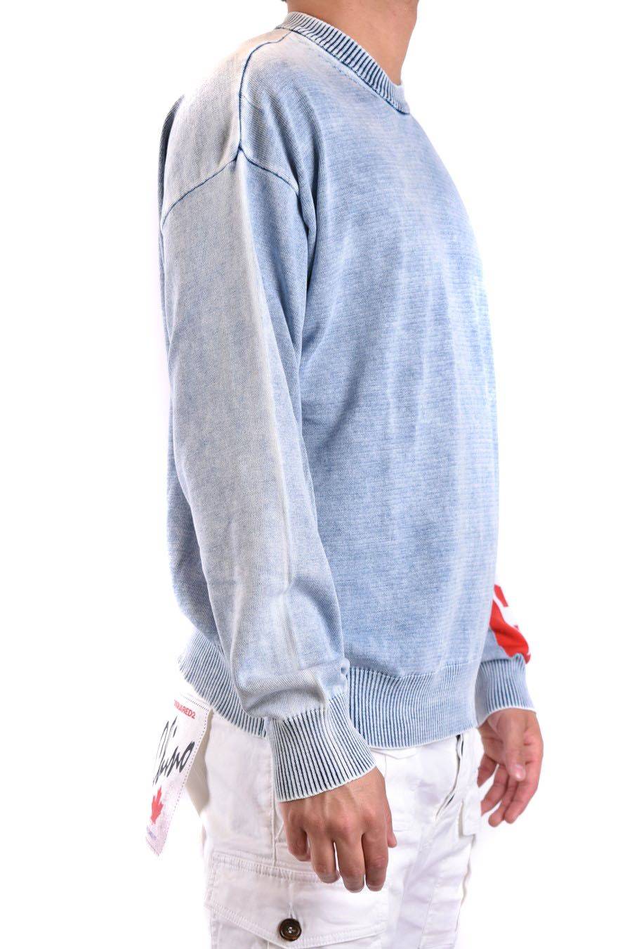 DIESEL  Maglione Diesel Blu Cielo in Cotone 100% Uomo Sconto