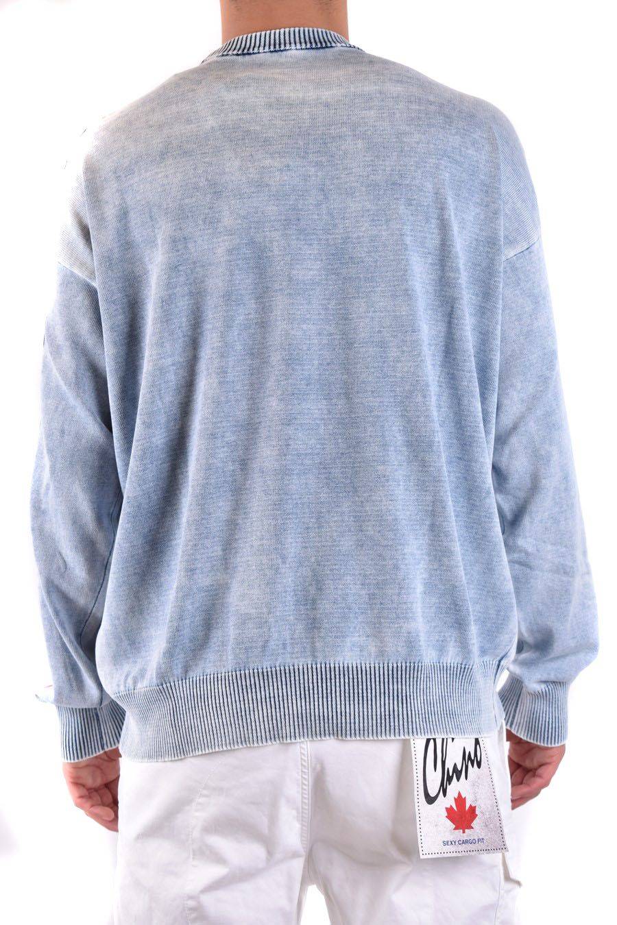 DIESEL  Maglione Diesel Blu Cielo in Cotone 100% Uomo Sconto