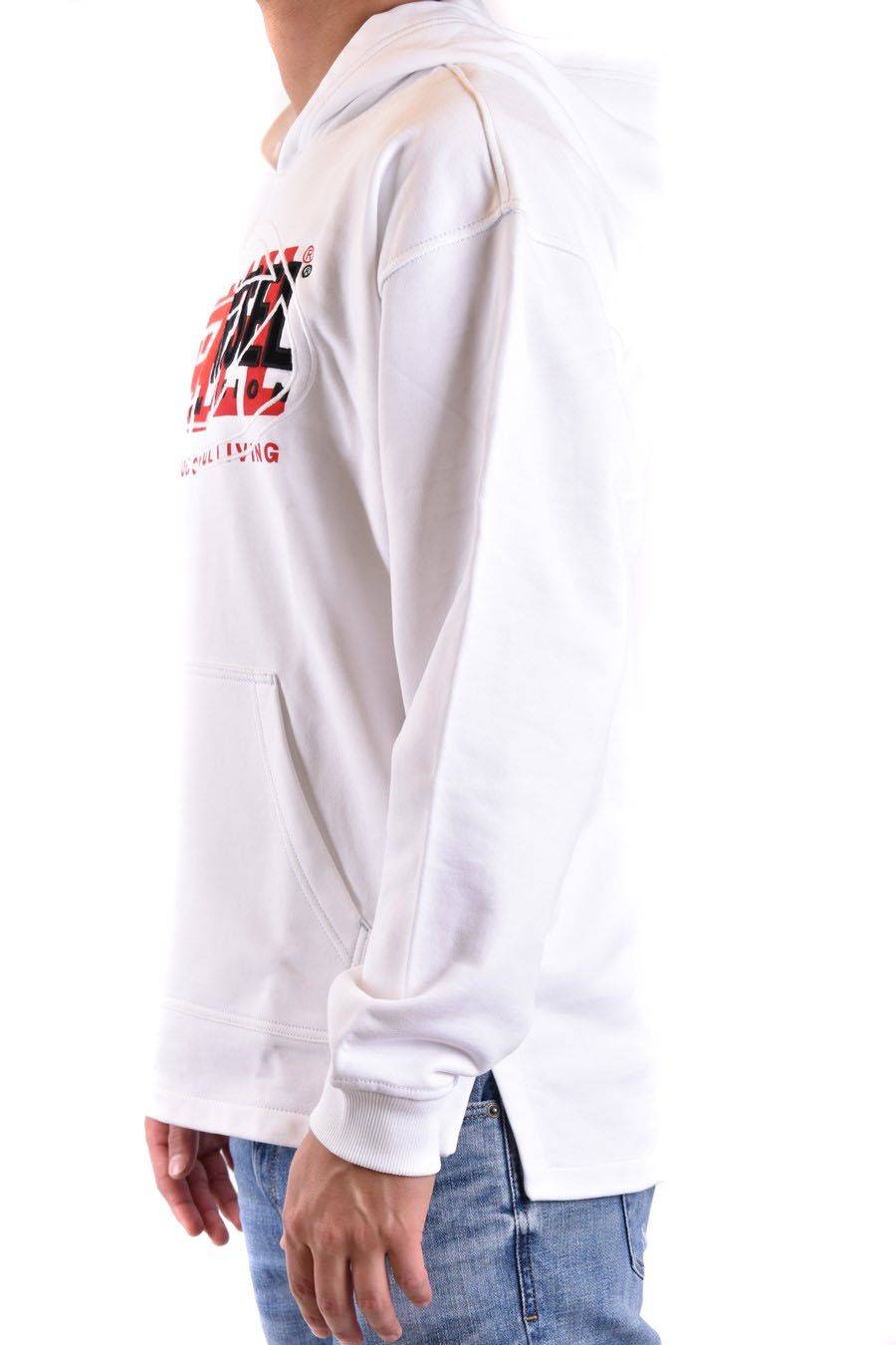 DIESEL  Felpa di Cotone Bianca Uomo DIESEL A12153 0IAJH100 In Linea