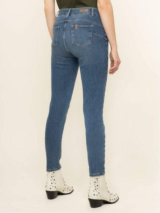 LIU JO  Pantaloni Donna Skinny Fit Blu in Cotone LIU JO Nuovo