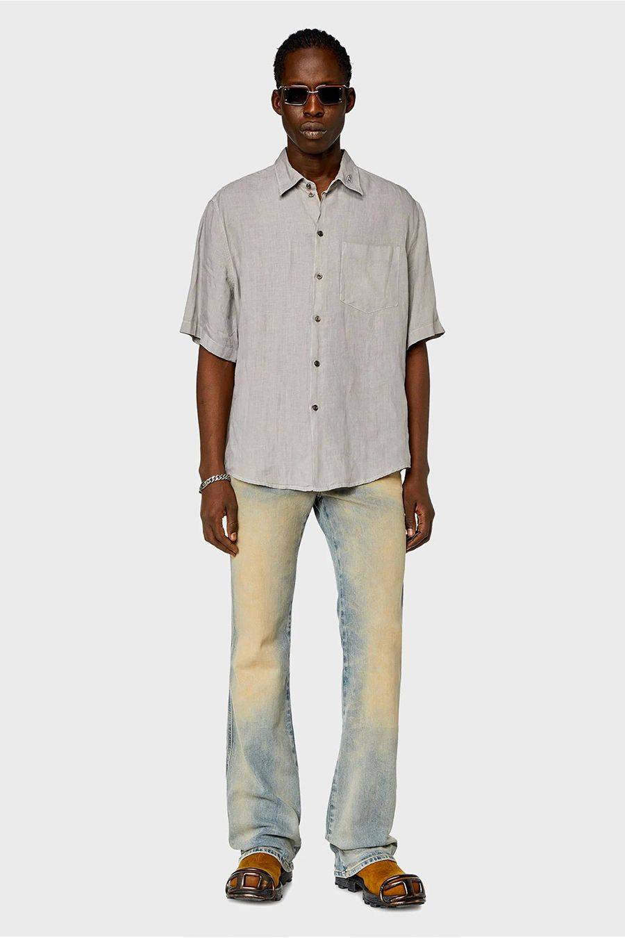 DIESEL  Camicia Uomo Diesel Cotone Bianco A12854 Qualità