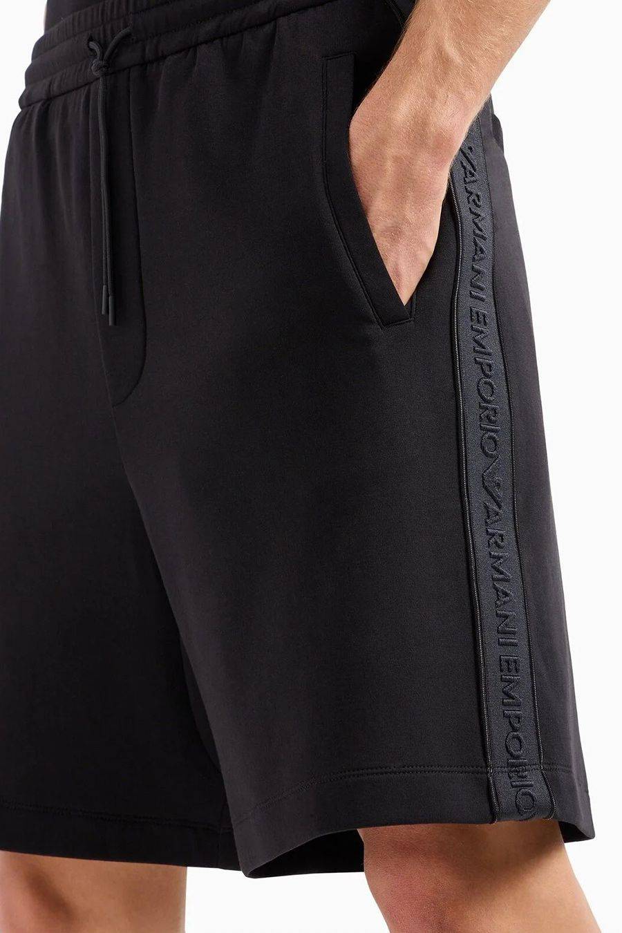 EMPORIO ARMANI  Pantaloni Stretch Cotone Emporio Armani Uomo - Nero Spedizione Gratuita