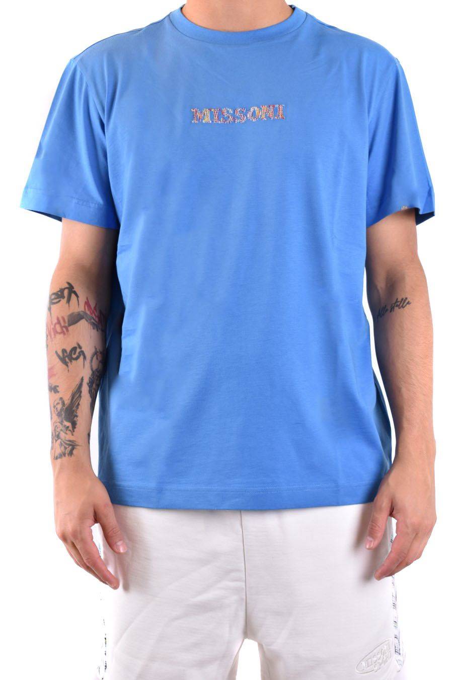 MISSONI  Polo Blu in Cotone da Uomo - MISSONI UC24SL01-BJ00C7S72E9 Pezzi Unici