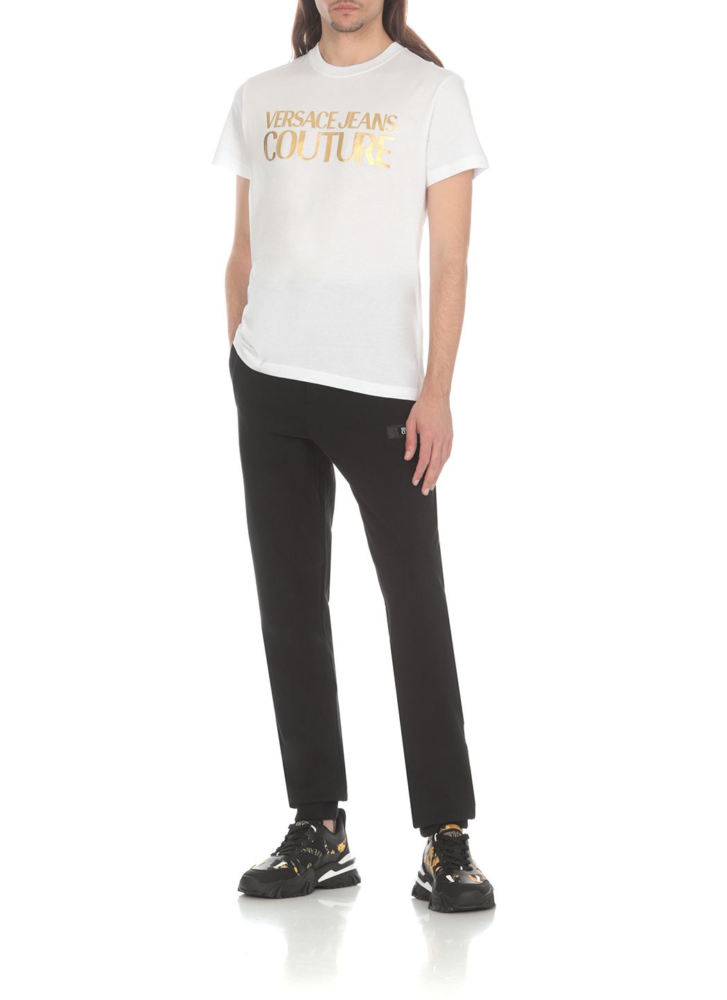 VERSACE JEANS COUTURE  Pantaloni da Uomo Versace Jeans Couture in Cotone Nero Soddisfazione Garantita