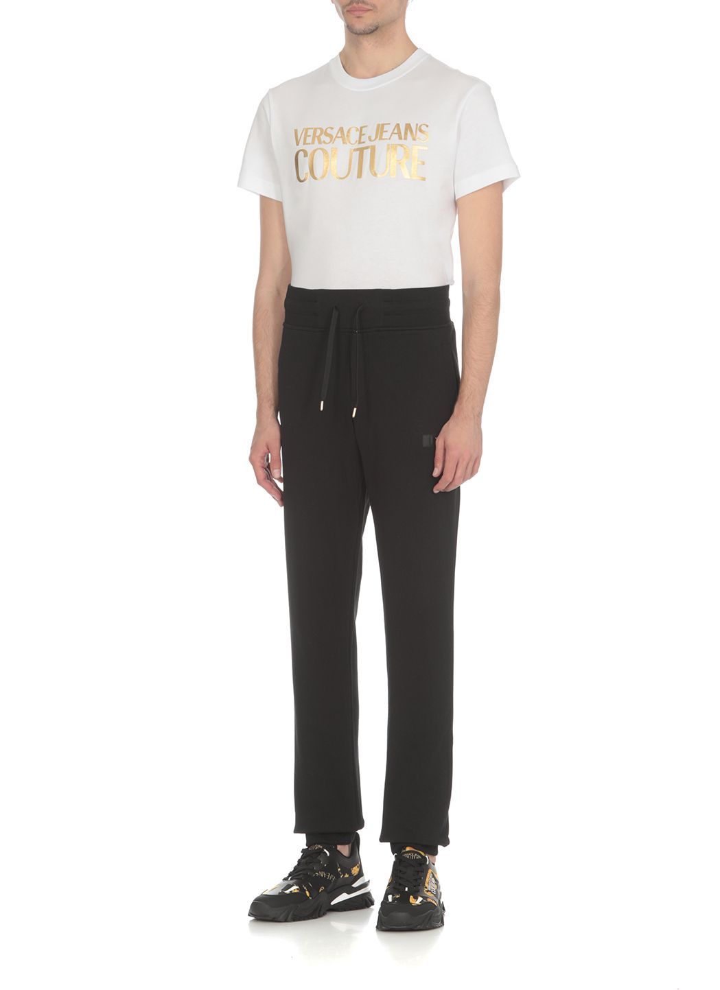 VERSACE JEANS COUTURE  Pantaloni da Uomo Versace Jeans Couture in Cotone Nero Soddisfazione Garantita