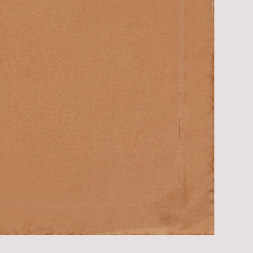 SAINT LAURENT  Foulard di Seta Marrone SAINT LAURENT - Accessori Eleganti da Donna Consegna Veloce