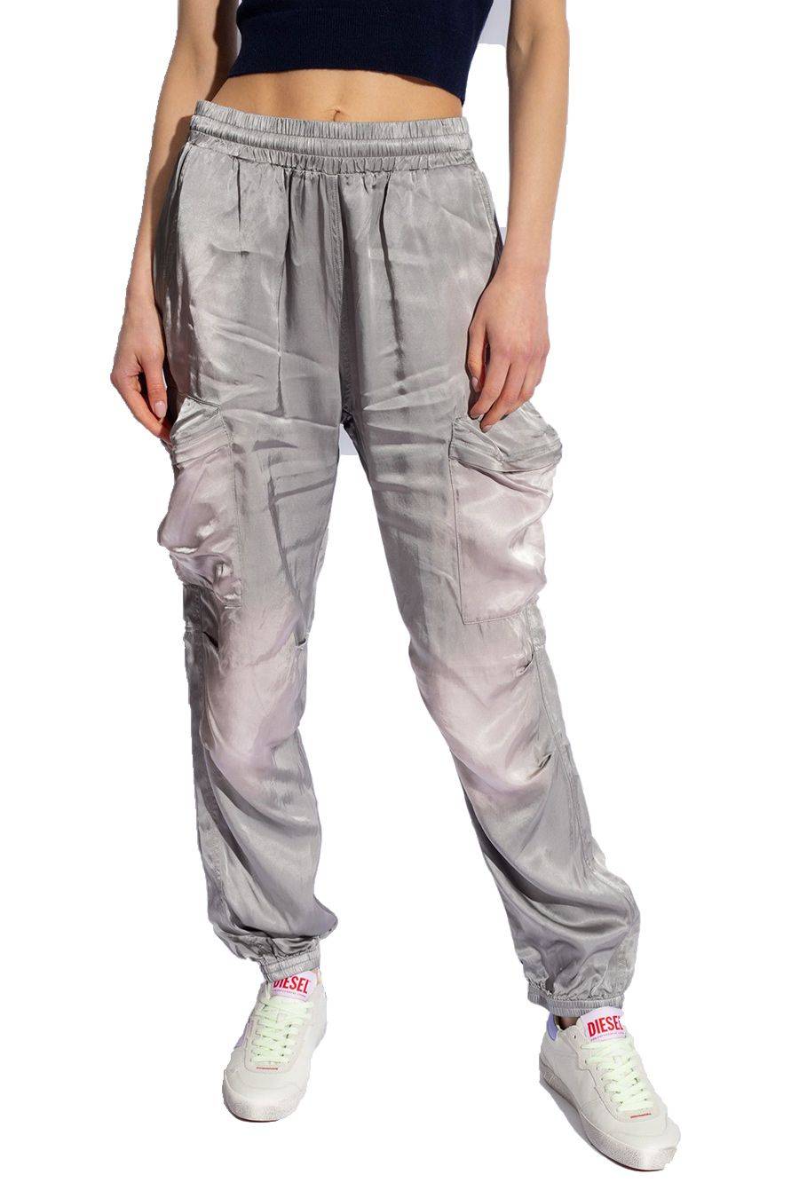 DIESEL  Pantaloni Donna Diesel Argento in Poliestere A12841 Promozione Limitata
