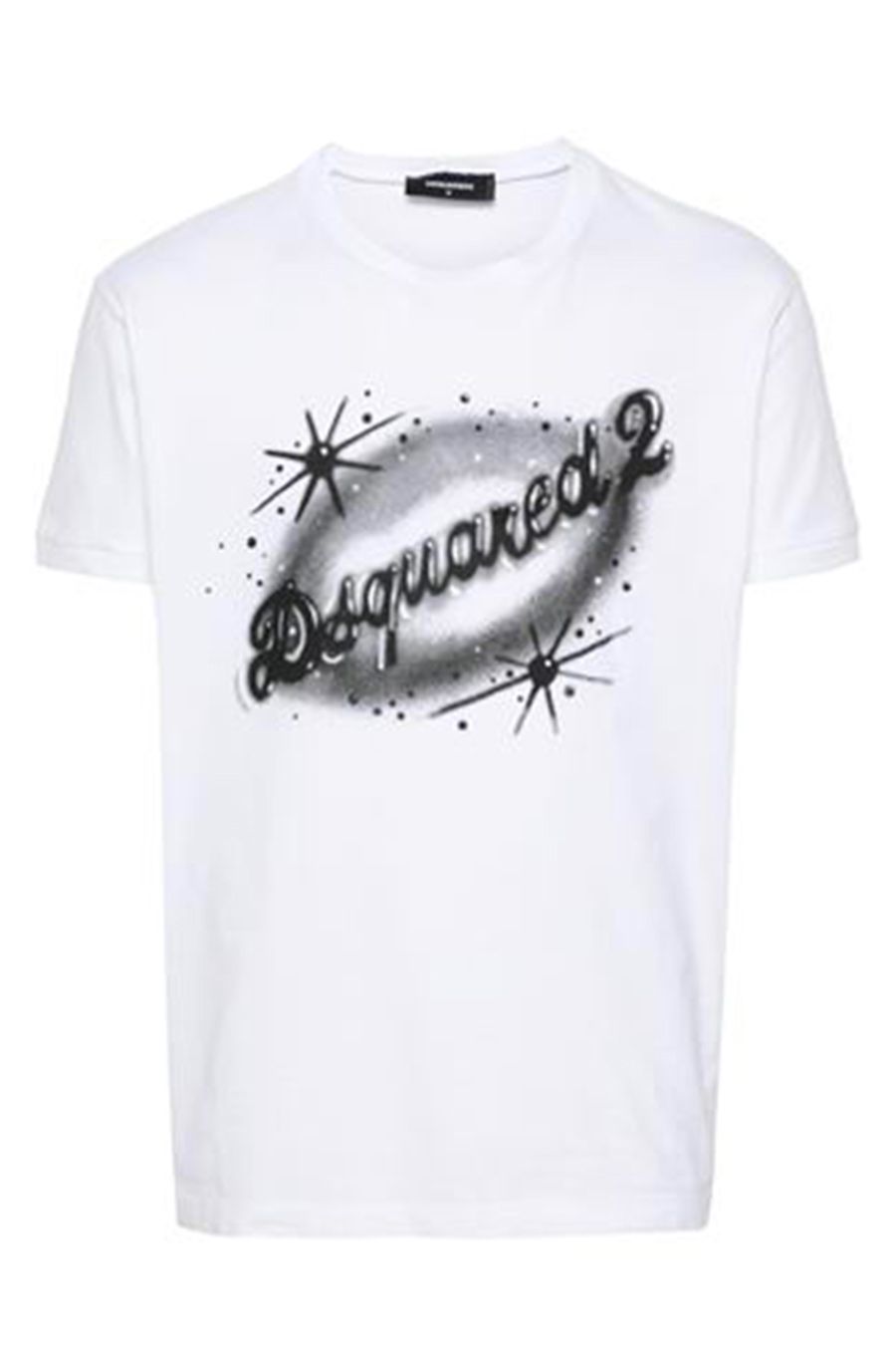 DSQUARED2  T-Shirt da Uomo DSQUARED2 in Cotone Bianco Shopping Online