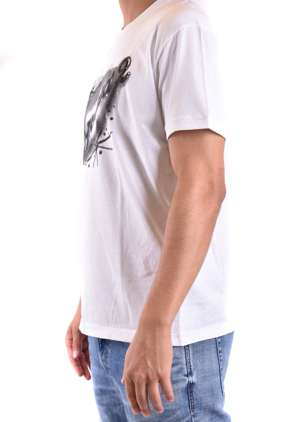 DSQUARED2  T-Shirt da Uomo DSQUARED2 in Cotone Bianco Shopping Online