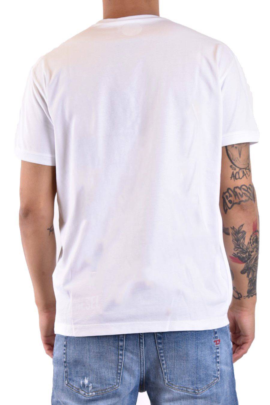 DSQUARED2  T-Shirt da Uomo DSQUARED2 in Cotone Bianco Shopping Online