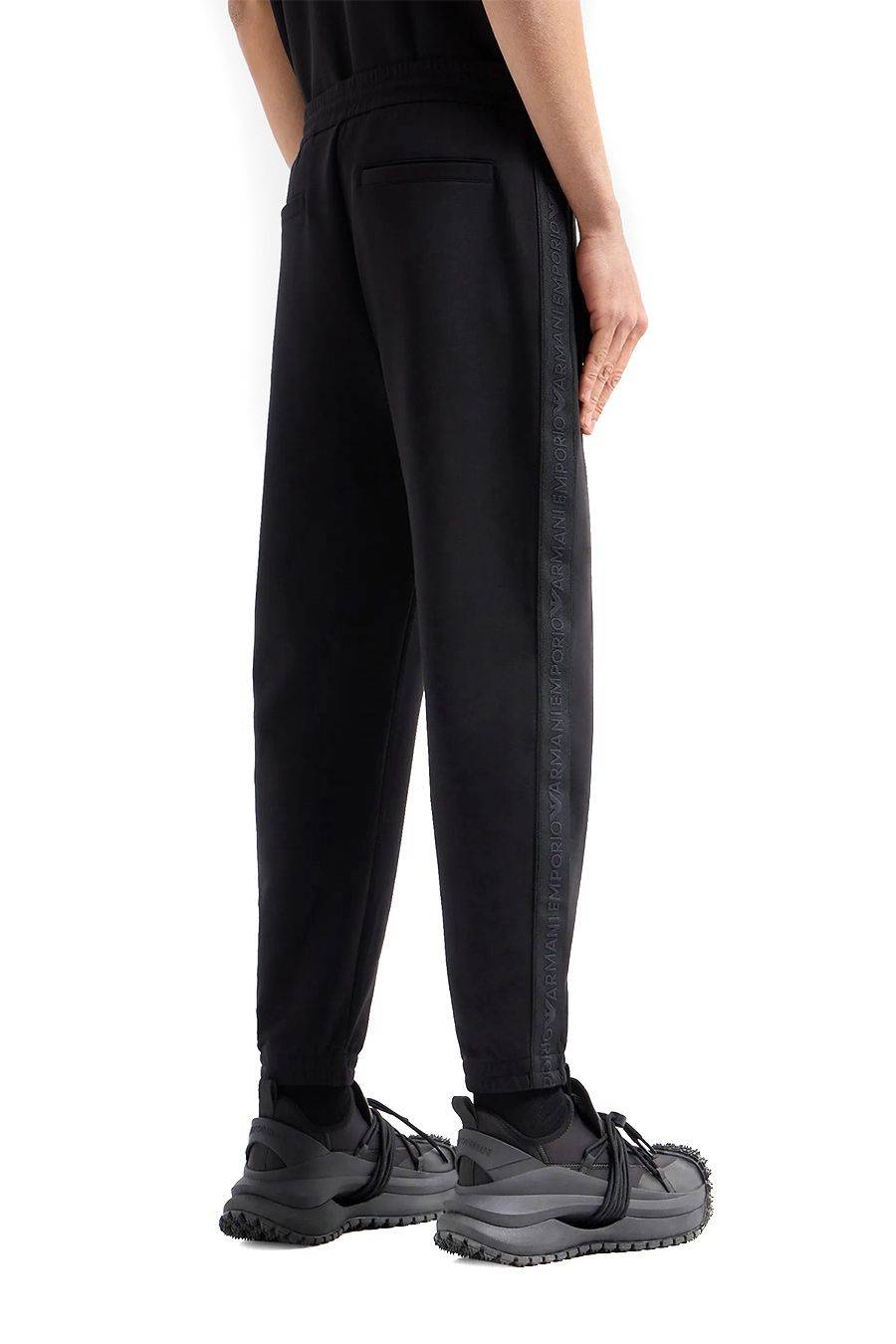 EMPORIO ARMANI  Pantaloni da Uomo Emporio Armani in Cotone Elasticizzato - Nero Affare Del Giorno