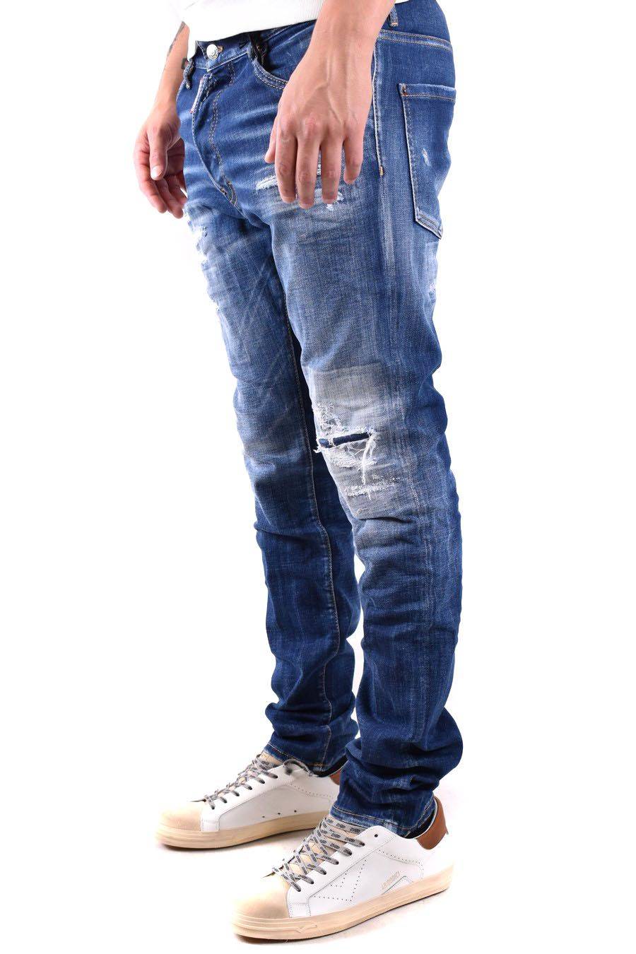 DSQUARED2  Jeans Blu Elasticizzati Uomo DSQUARED2 S71LB1365 Sottocosto
