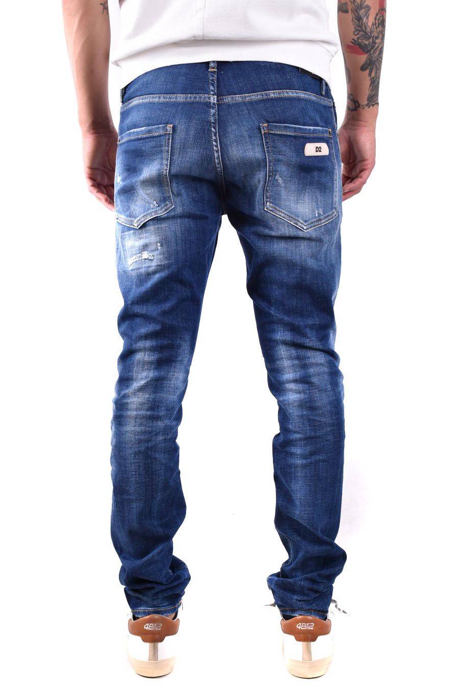 DSQUARED2  Jeans Blu Elasticizzati Uomo DSQUARED2 S71LB1365 Sottocosto
