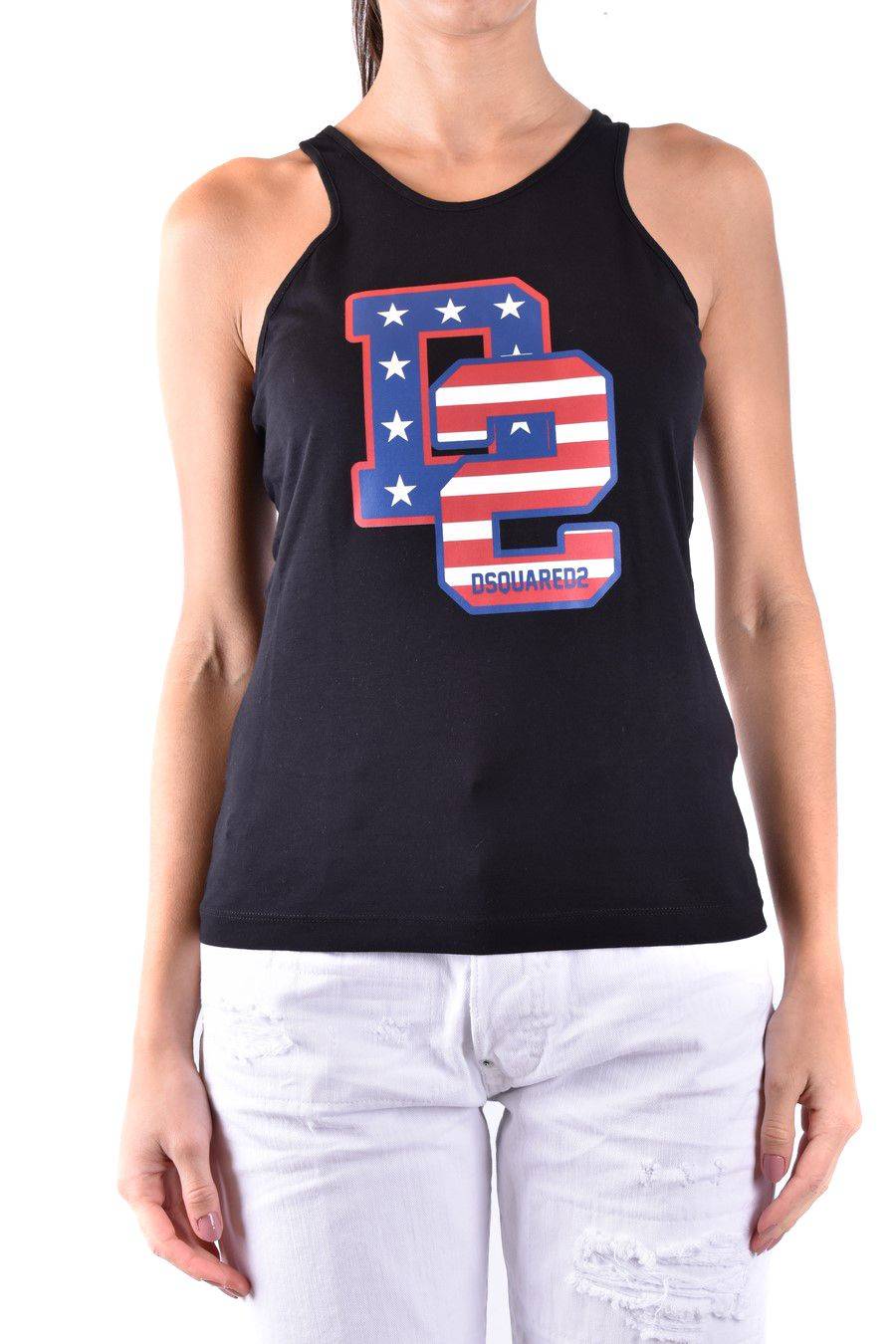 DSQUARED2  Top in Cotone Nero DSQUARED2 da Donna Offerta