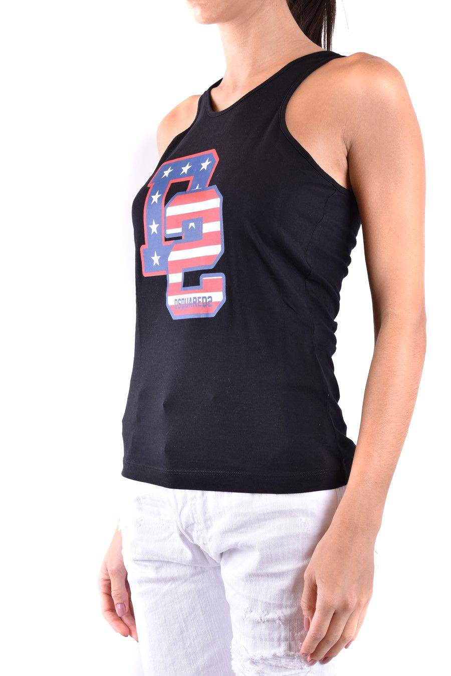 DSQUARED2  Top in Cotone Nero DSQUARED2 da Donna Offerta