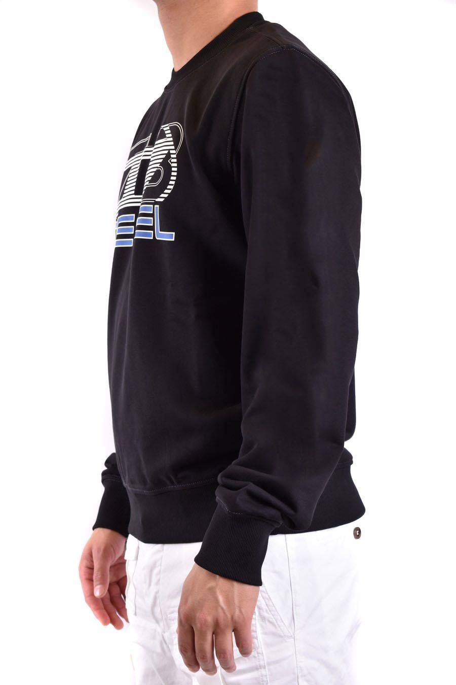 DIESEL  Felpa di Cotone Nera Uomo DIESEL A12508 Hotsell