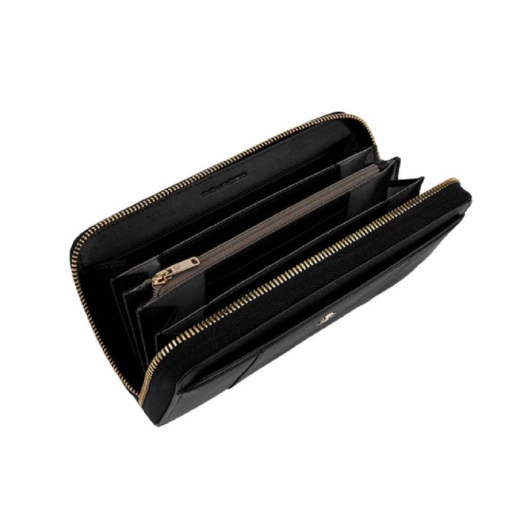 PIQUADRO  Portafoglio Donna in Pelle Nero PIQUADRO - Accessorio Elegante Vendita Calda