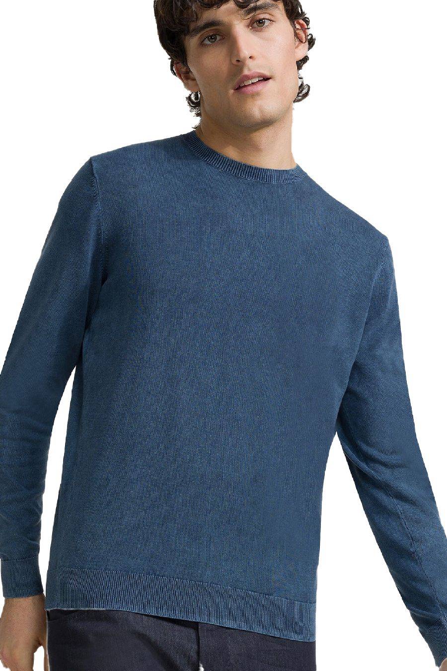 RRD - ROBERTO RICCI DESIGNS  Maglione in Cotone Blu Reale RRD Uomo I Più Venduti