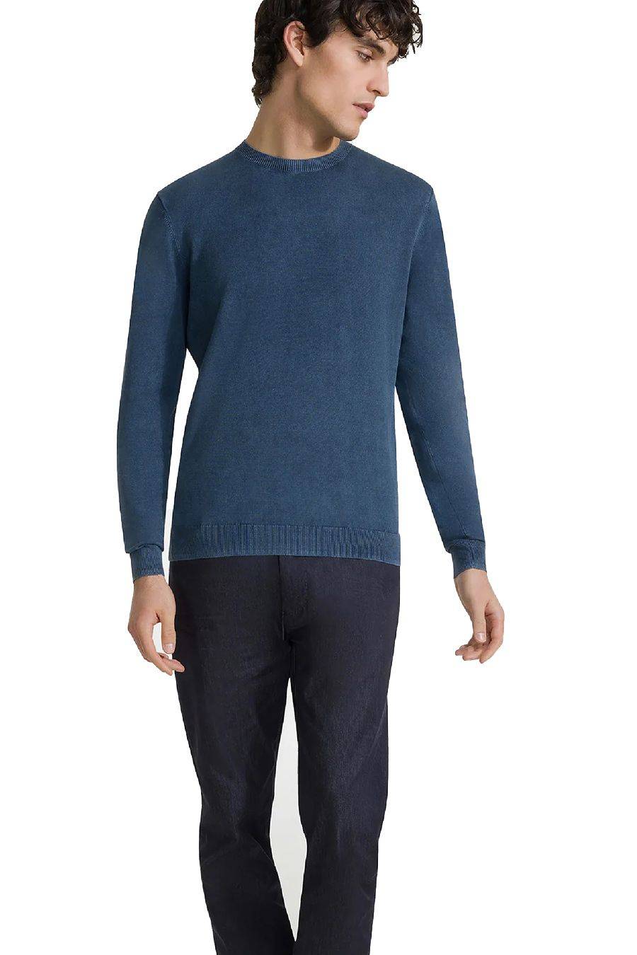 RRD - ROBERTO RICCI DESIGNS  Maglione in Cotone Blu Reale RRD Uomo I Più Venduti