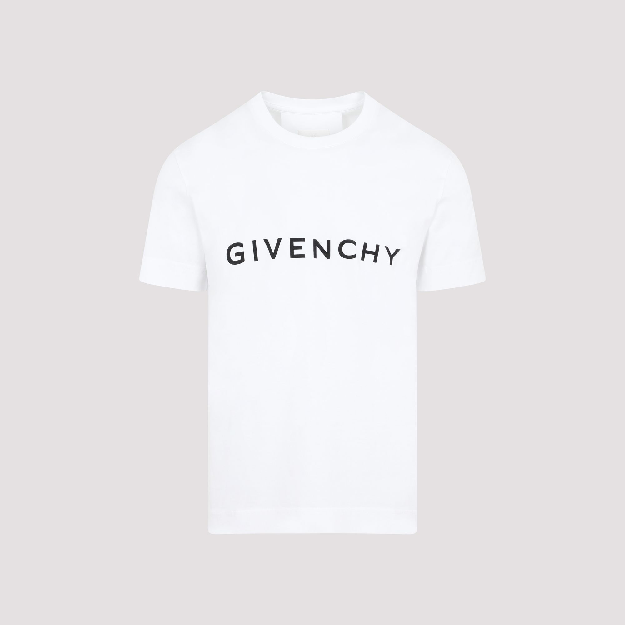 GIVENCHY  T-shirt in Cotone Bianco con Logo Givenchy - Uomo In Saldo