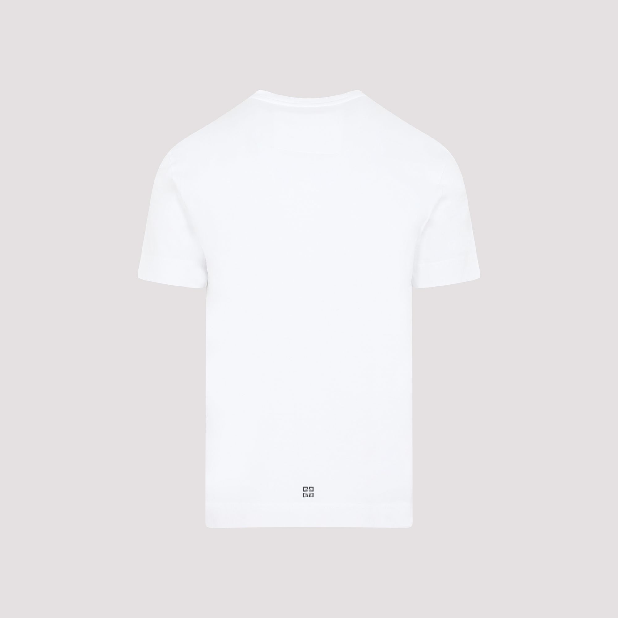 GIVENCHY  T-shirt in Cotone Bianco con Logo Givenchy - Uomo In Saldo
