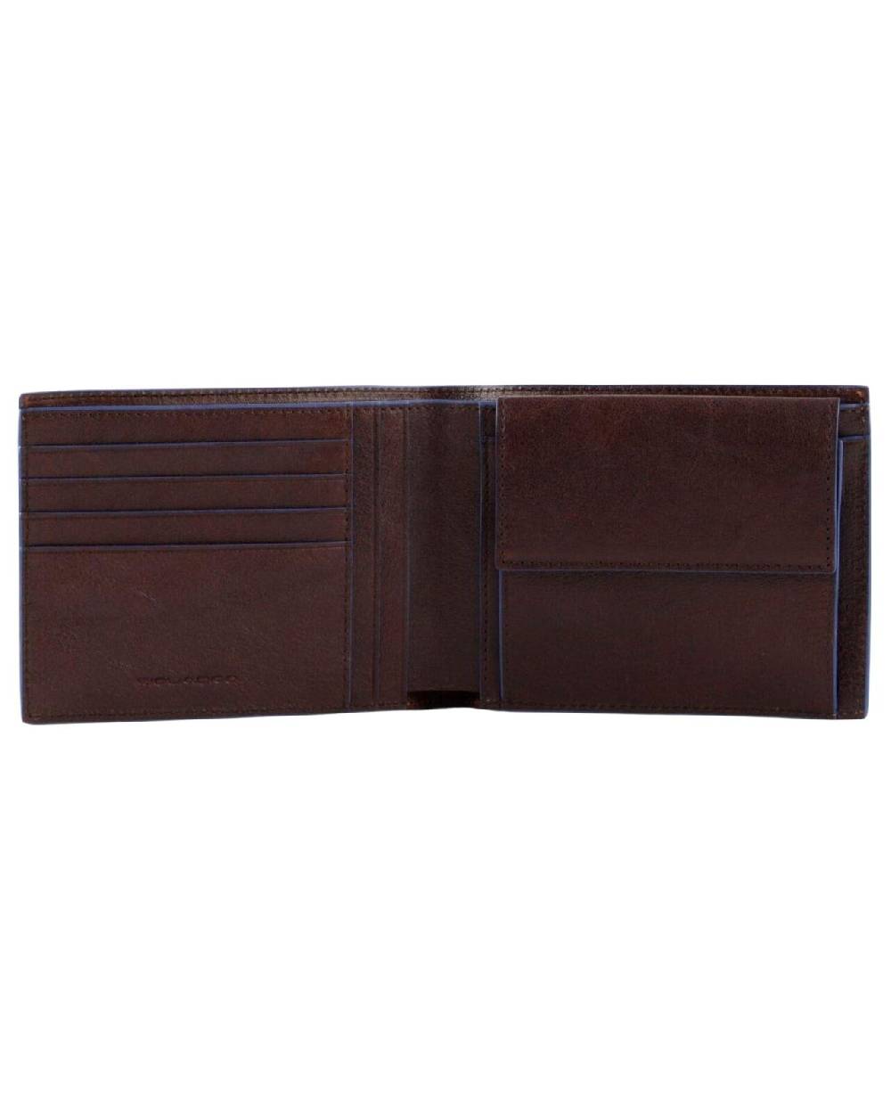 PIQUADRO  Portafoglio Piquadro in Pelle Marrone Scuro Uomo Flash Sale
