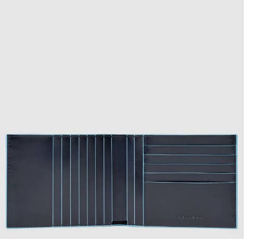 PIQUADRO  Portafoglio RFID in Pelle Blu da Uomo Piquadro Fornitura limitata