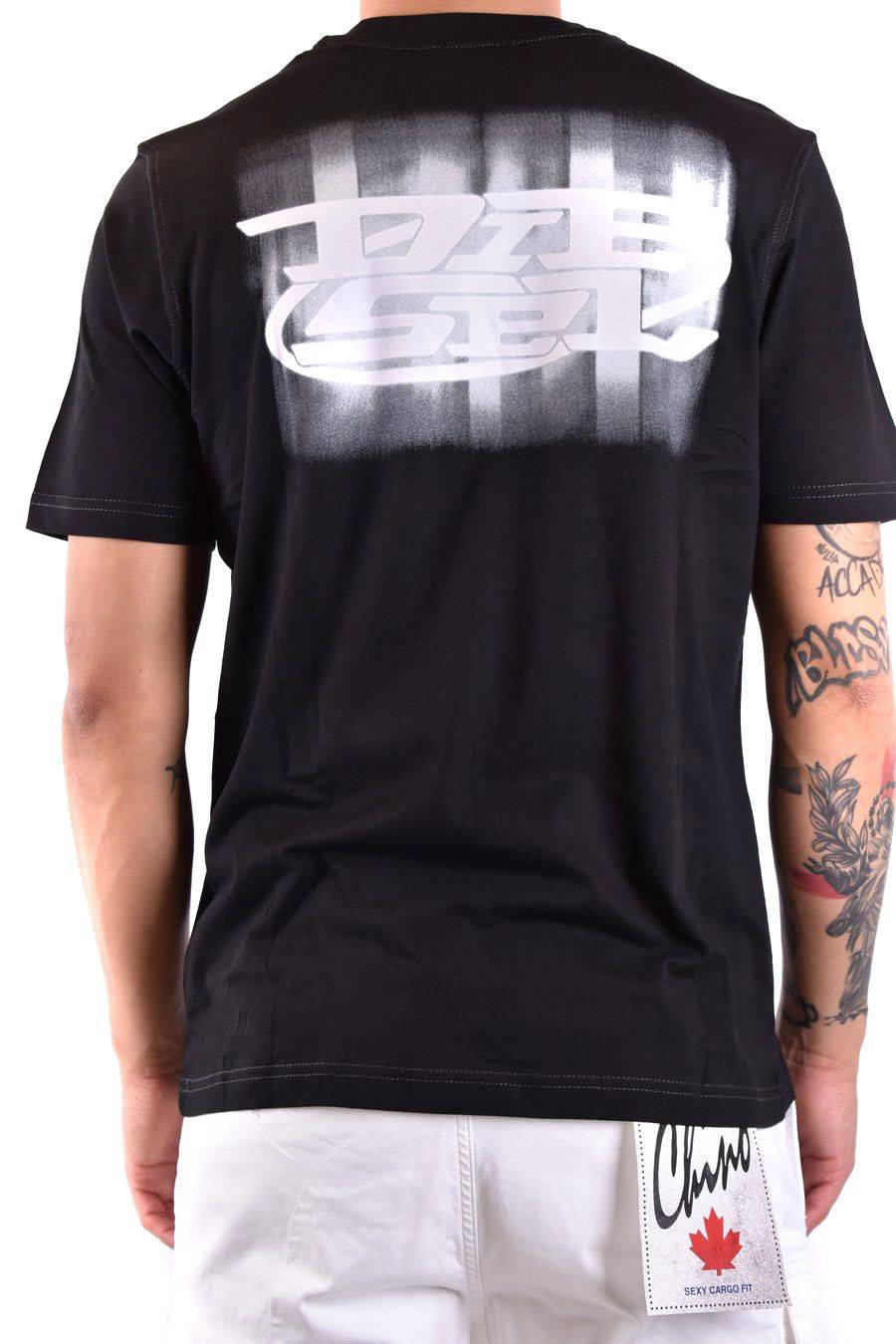 DIESEL  Maglietta Cotone Nero Uomo Diesel A12271 Cyber Monday