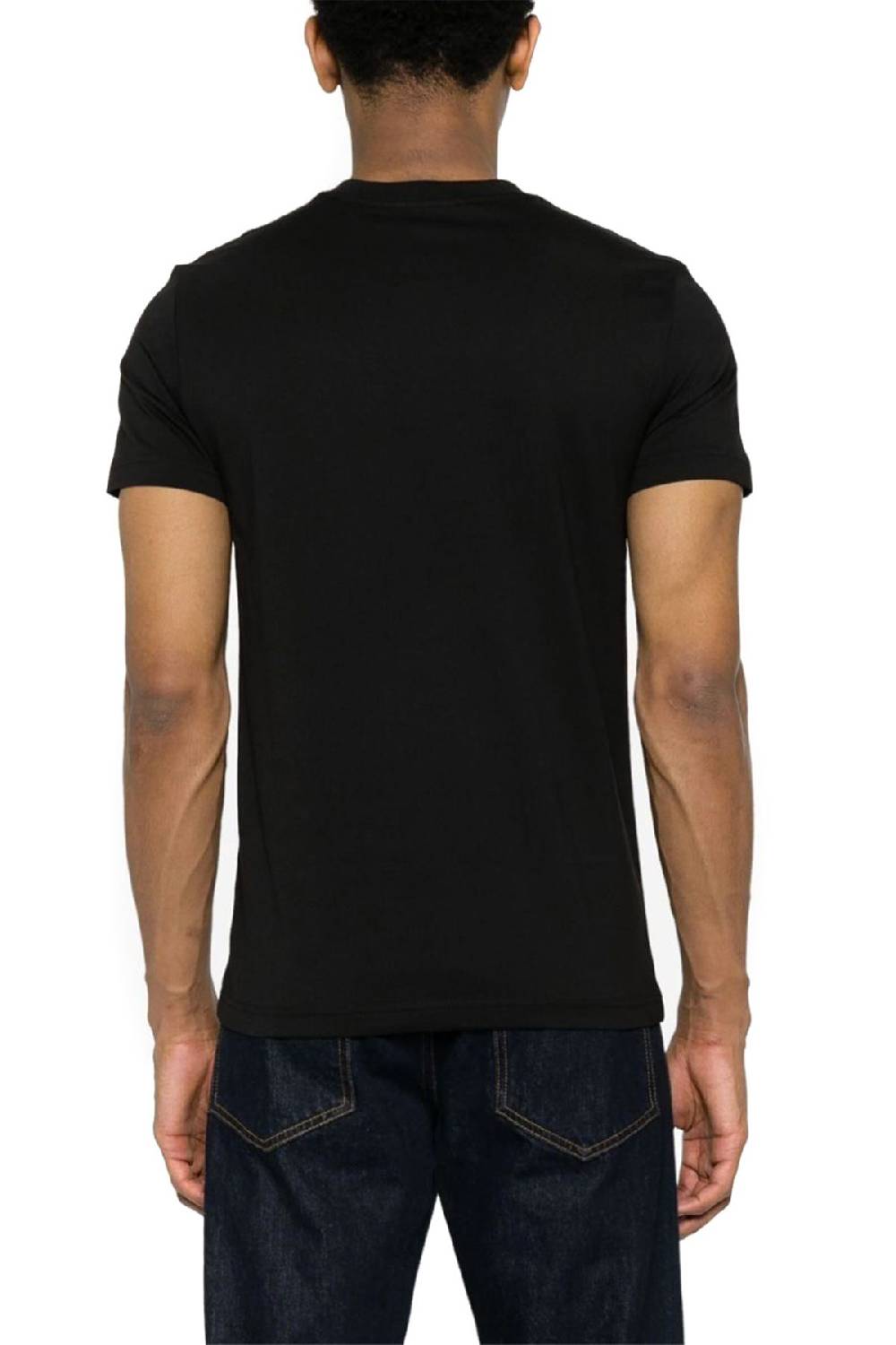 VERSACE JEANS COUTURE  T-Shirt in Cotone Nero Versace Jeans Couture Uomo Offerta Giorno del Papà