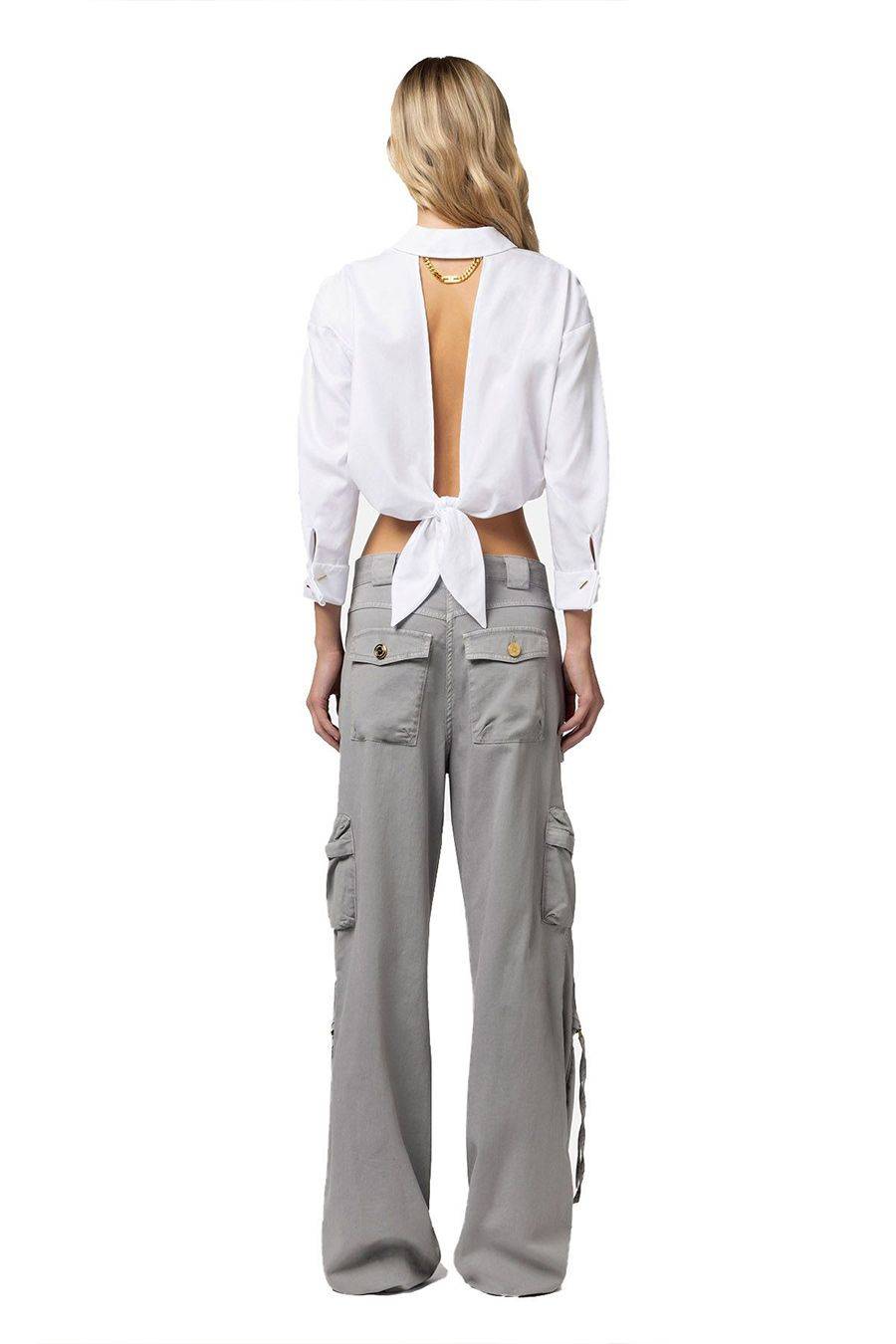 ELISABETTA FRANCHI  Camicia Bianca in Cotone di Elisabetta Franchi per Donna Offerta Anniversario
