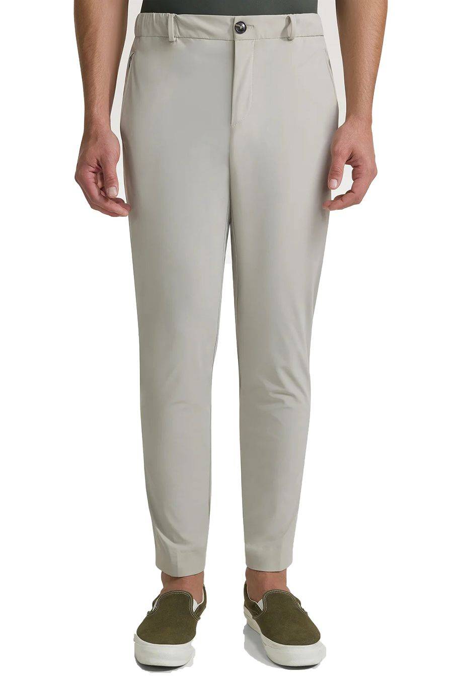 RRD - ROBERTO RICCI DESIGNS  Pantaloni Stretch RRD Bianco Spento da Uomo in Miscela di Poliammide Latest fashion